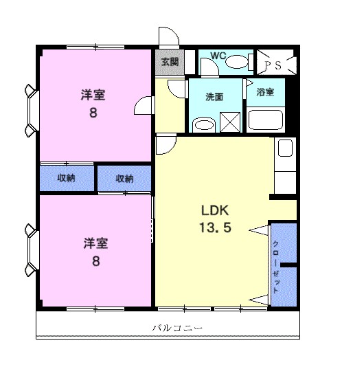 フレア・エクレール湘南 404号室 間取り