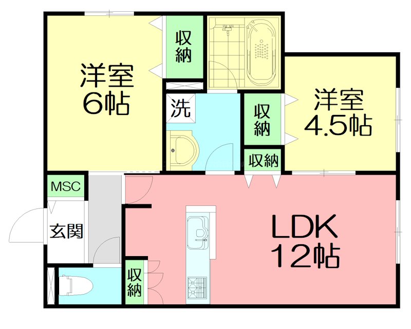 Ｙ’ｓ　Ｆ　Ｒｅｓｉｄｅｎｃｅ　Ⅱ 間取り