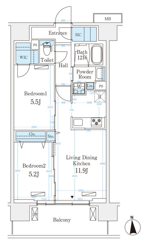 ハビテ本厚木 402号室 間取り