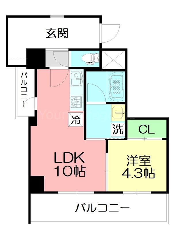 GRANDREVE茅ヶ崎幸町 601号室 間取り