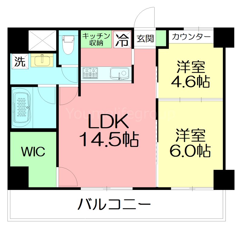 GRANDREVE茅ヶ崎幸町 602号室 間取り
