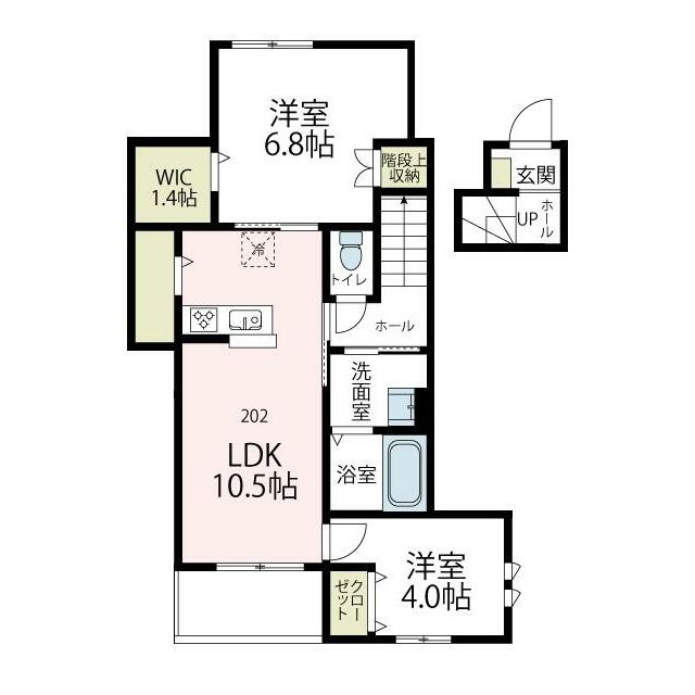アズーロ鵠沼 202号室 間取り