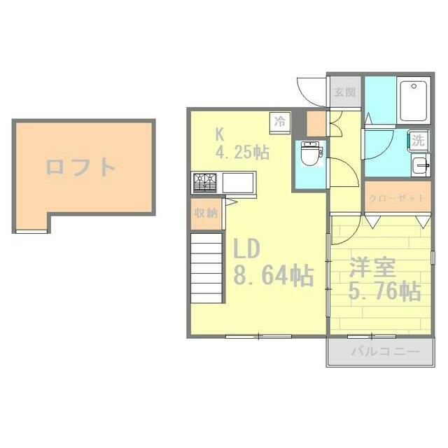 ノーチェ善行 203号室 間取り