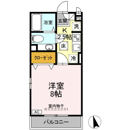 プランドール　Ａ 101号室 間取り