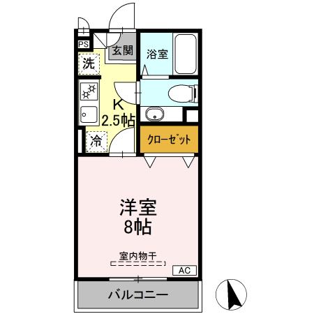 プランドール　Ａ 202号室 間取り