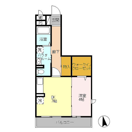 グランステラ 201号室 間取り