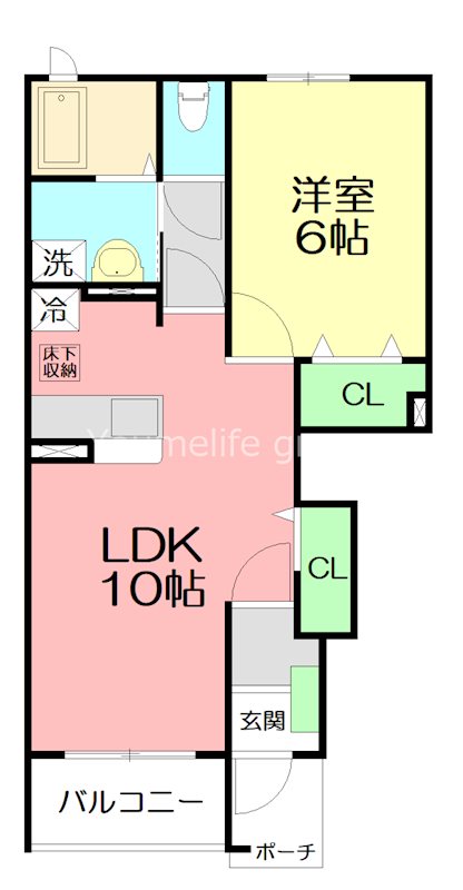 プティ　アンジェ 102号室 間取り