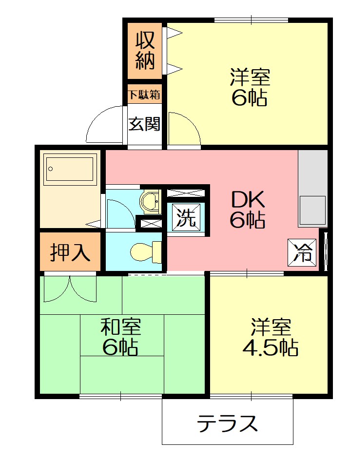 ハイツ須藤Ⅰ 102号室 間取り