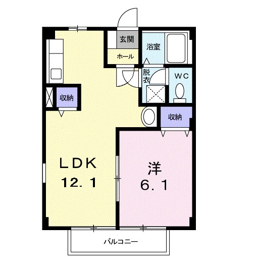 サンハイツ渡辺Ｃ 105号室 間取り