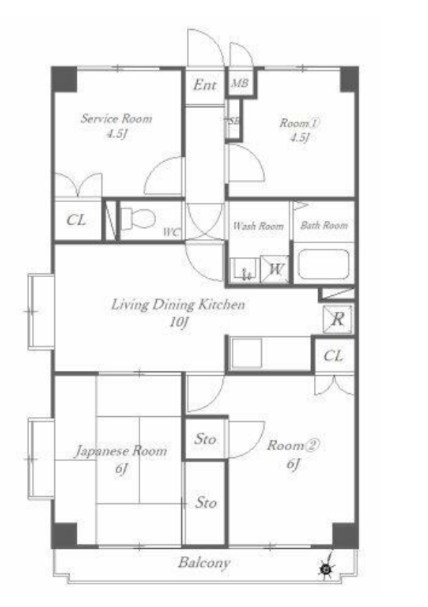 パストラルピア 206号室 間取り