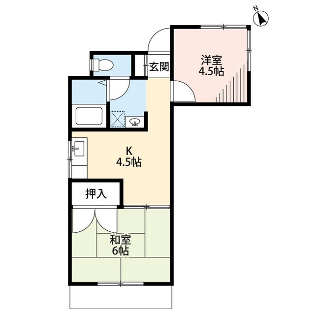 みどりハイツ 103号室 間取り