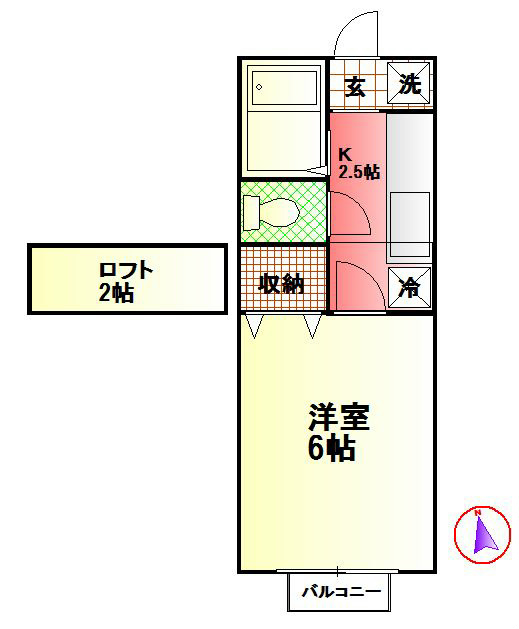 サクセス21 202号室 間取り
