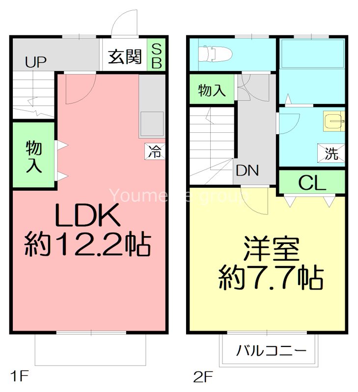 デザインメゾン東海岸北 B号室 間取り