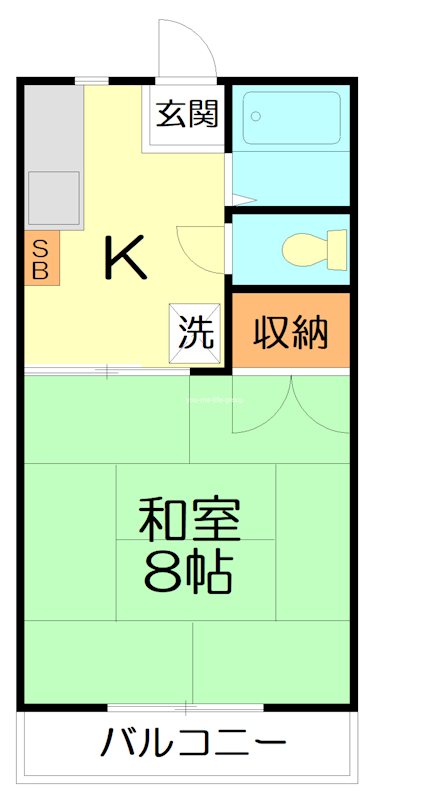 おのハイツ 203号室 間取り
