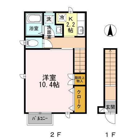アークグレイス　Ⅱ 202号室 間取り