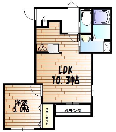 カーサピノ 201号室 間取り