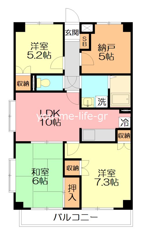 パストラルピア 206号室 間取り