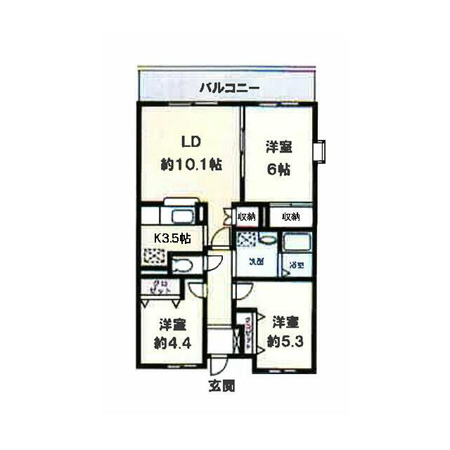 羽黒壱番館 305号室 間取り