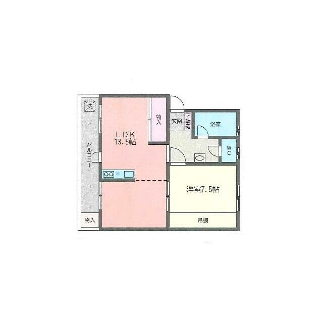 第一山仁ハイツ 502号室 間取り