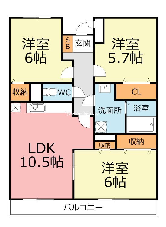 サンセールシマダ 101号室 間取り