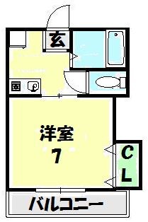 エルム 203号室 間取り