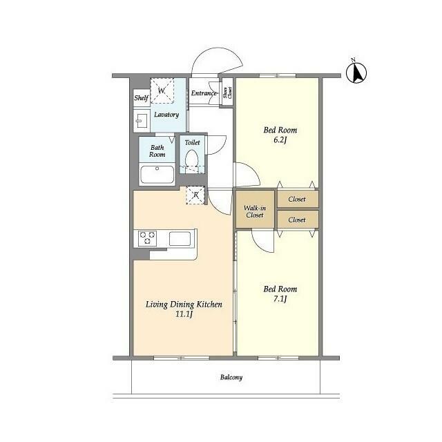 フラッツ横浜戸塚 401号室 間取り