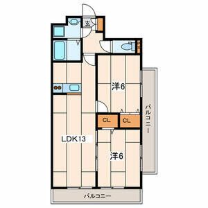 Ｔｅｒｒａｃｅ本厚木　Ⅱ 201号室 間取り