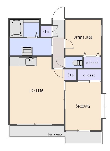 ラ・メール湘南 305号室 間取り