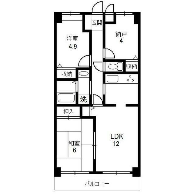 エルメゾン 202号室 間取り