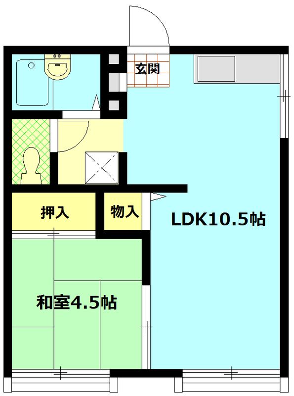 御所ヶ丘アパート 201号室 間取り