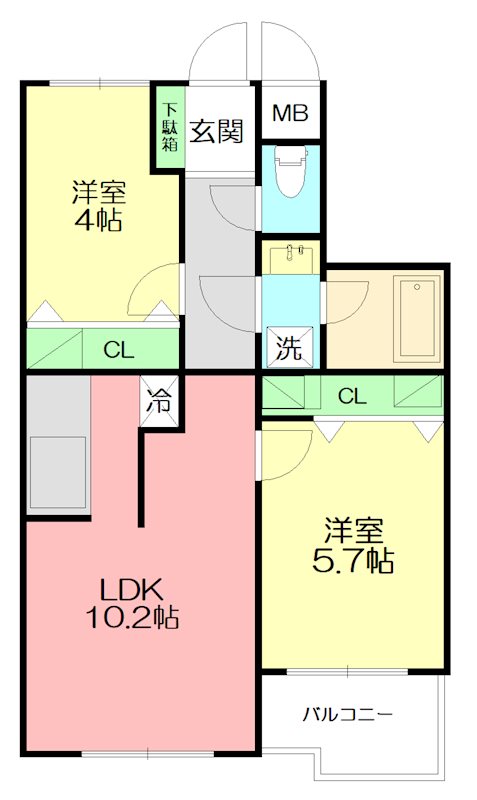ピア湘南夕陽ケ丘 305号室 間取り