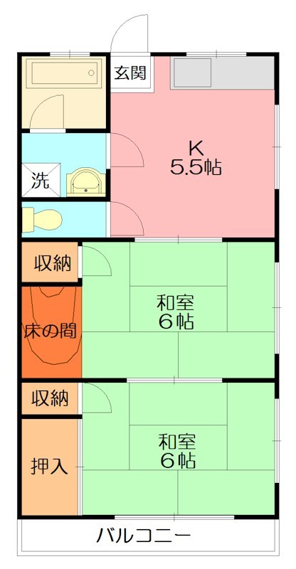 シーサイドコーポ 105号室 間取り