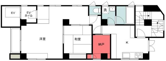 パリービル 5号室 間取り