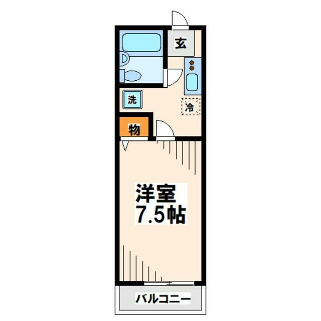 ハウスポートナルセ 3B号室 間取り