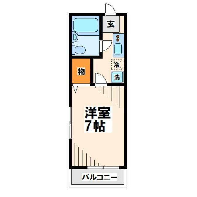 ハウスポートナルセ 1F号室 間取り