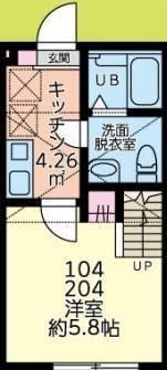 ビアンネートル 204号室 間取り
