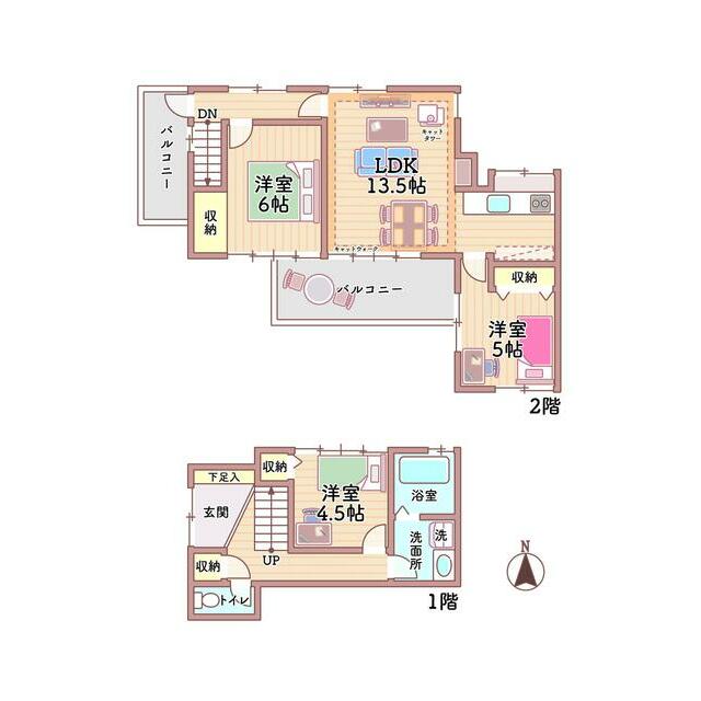コパン中田東 201号室 間取り