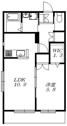 リレント 201号室 間取り