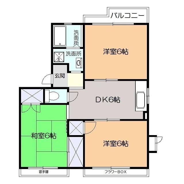 サンモールＣ 201号室 間取り