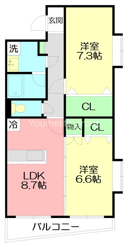 Ｕｔｏｐｉａ　Ⅱ（ユートピアⅡ） 101号室 間取り