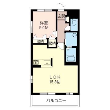 フェンテ北館 103号室 間取り