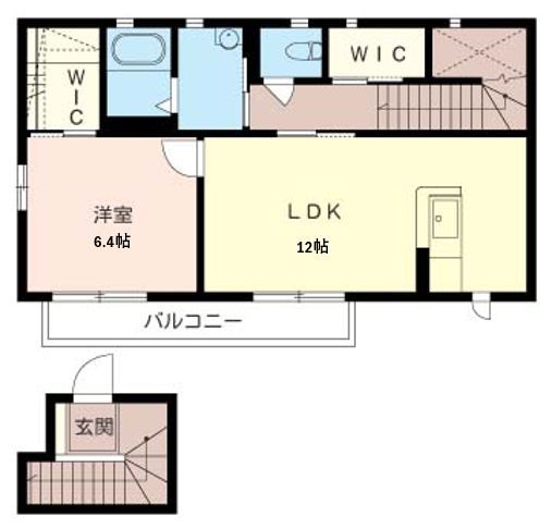 ヴェルデ茅ヶ崎 B 203号室 間取り