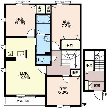 アンビエラ B 201号室 間取り