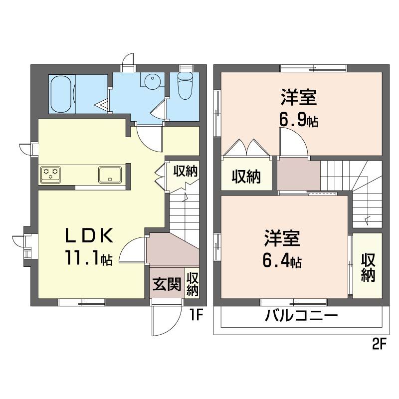 イーストサイド 101号室 間取り