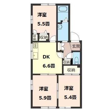 WIN湘南A 102号室 間取り