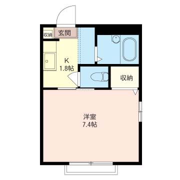 オーシャンズブルー Ⅱ 203号室 間取り