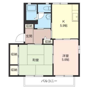 パインレジデンス 201号室 間取り