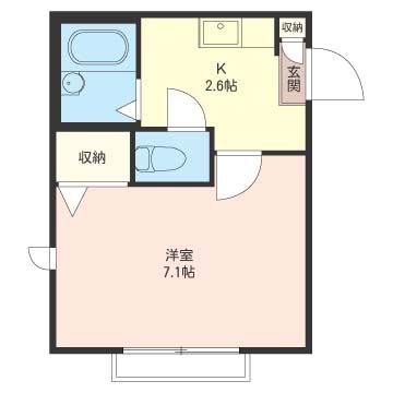 メルベーユ湘南 201号室 間取り