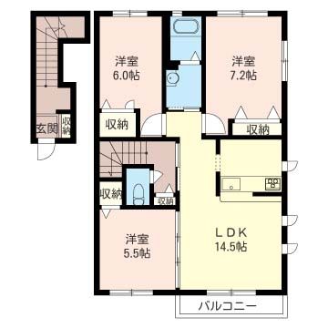 ピア ビレッジ Ⅱ 202号室 間取り
