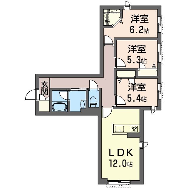 Ｍａｉｓｏｎ　ｄｅ　Ｌｕｅｕｒ 302号室 間取り